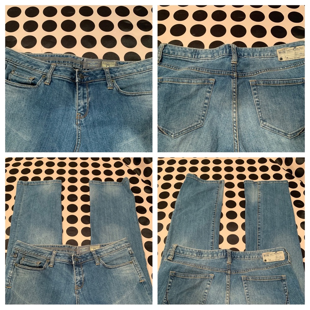 Converse One Star jeans size 12
Inseam 31”
Excellent Pre-owned Condition